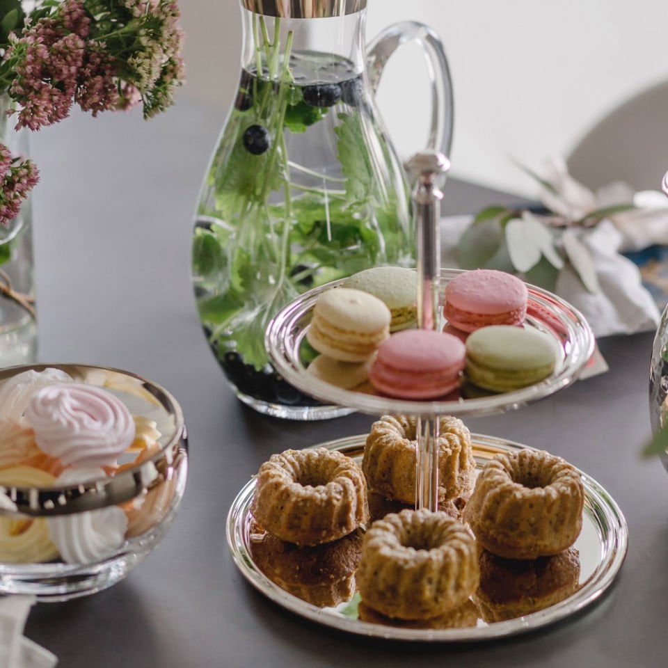 Edzard Gümüş Kaplama 2 Katlı Servi̇s 16 Cm