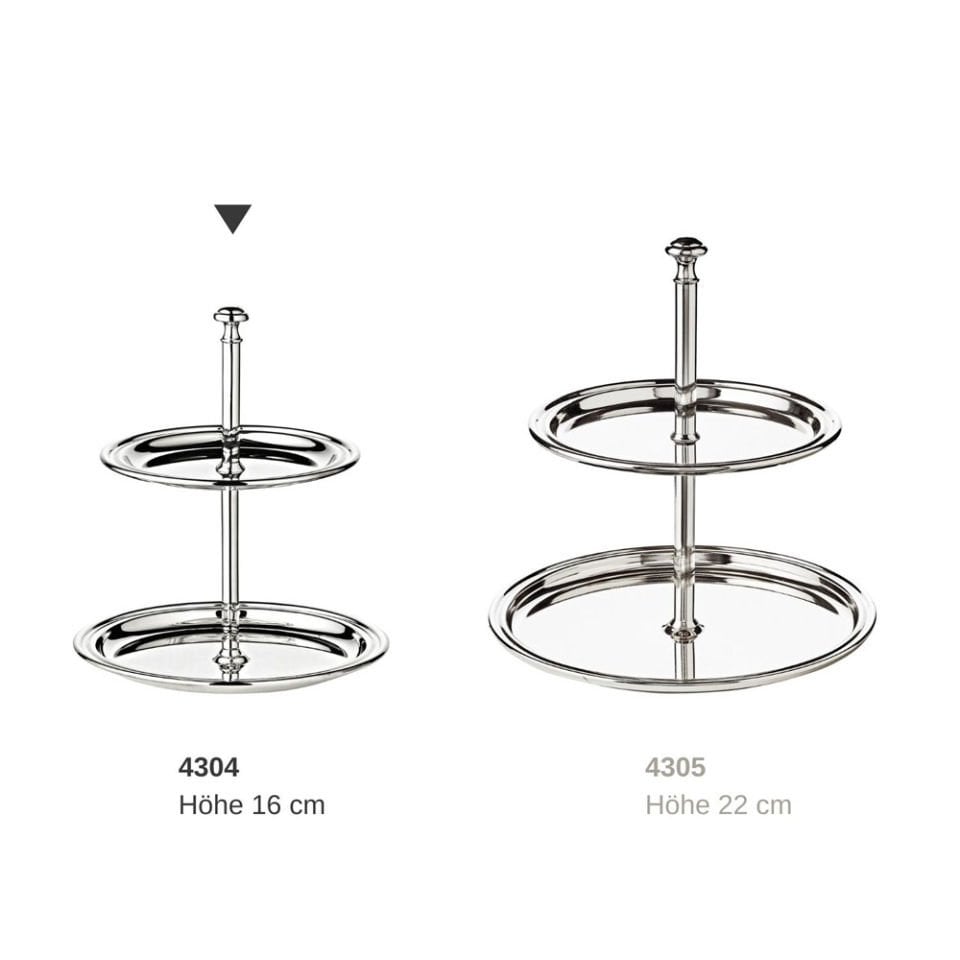 Edzard Gümüş Kaplama 2 Katlı Servi̇s 16 Cm