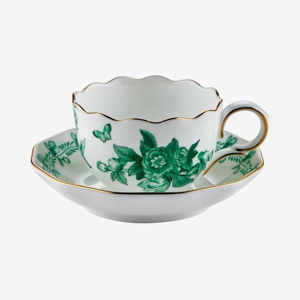 Yeşil Porselen Kahve Fincan Seti 100 Ml Primavera Collection by Chiara Alessi