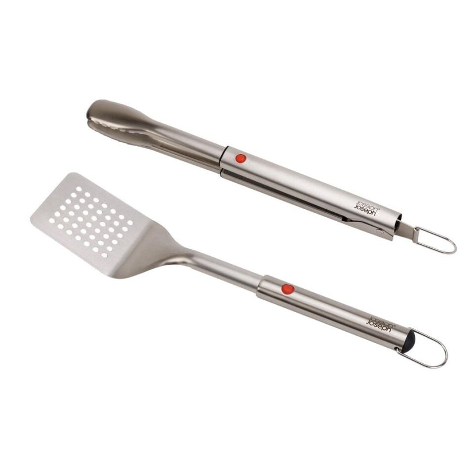 Joseph Joseph GrillOut 2 Li Paslanmaz Çelik Barbekü Spatulası ve Maşa Seti