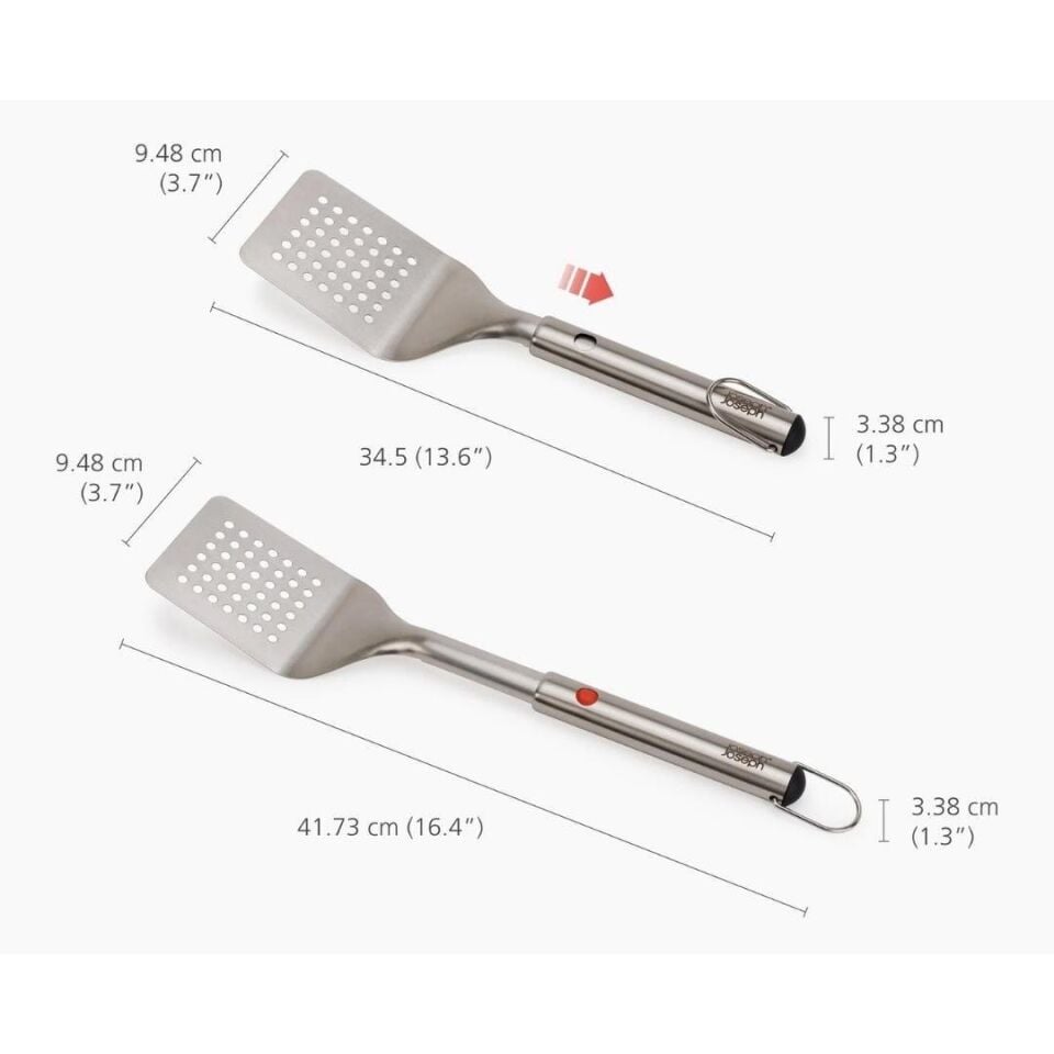 Joseph Joseph GrillOut 2 Li Paslanmaz Çelik Barbekü Spatulası ve Maşa Seti