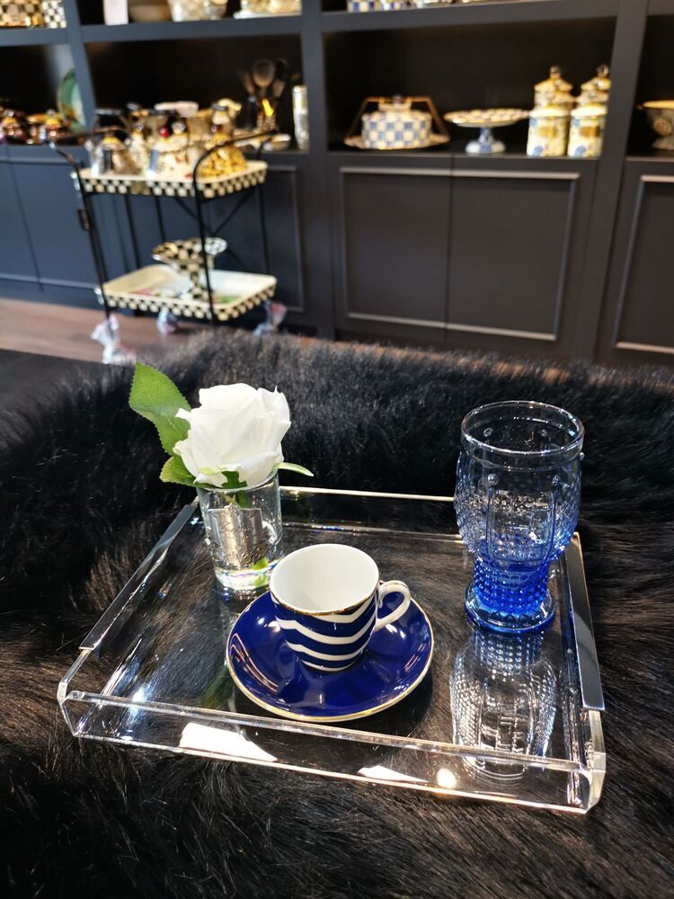 LOTUS DESİGN U KULP TEK KİŞİLİK GÜMÜŞ TEPSİ 18x23x3