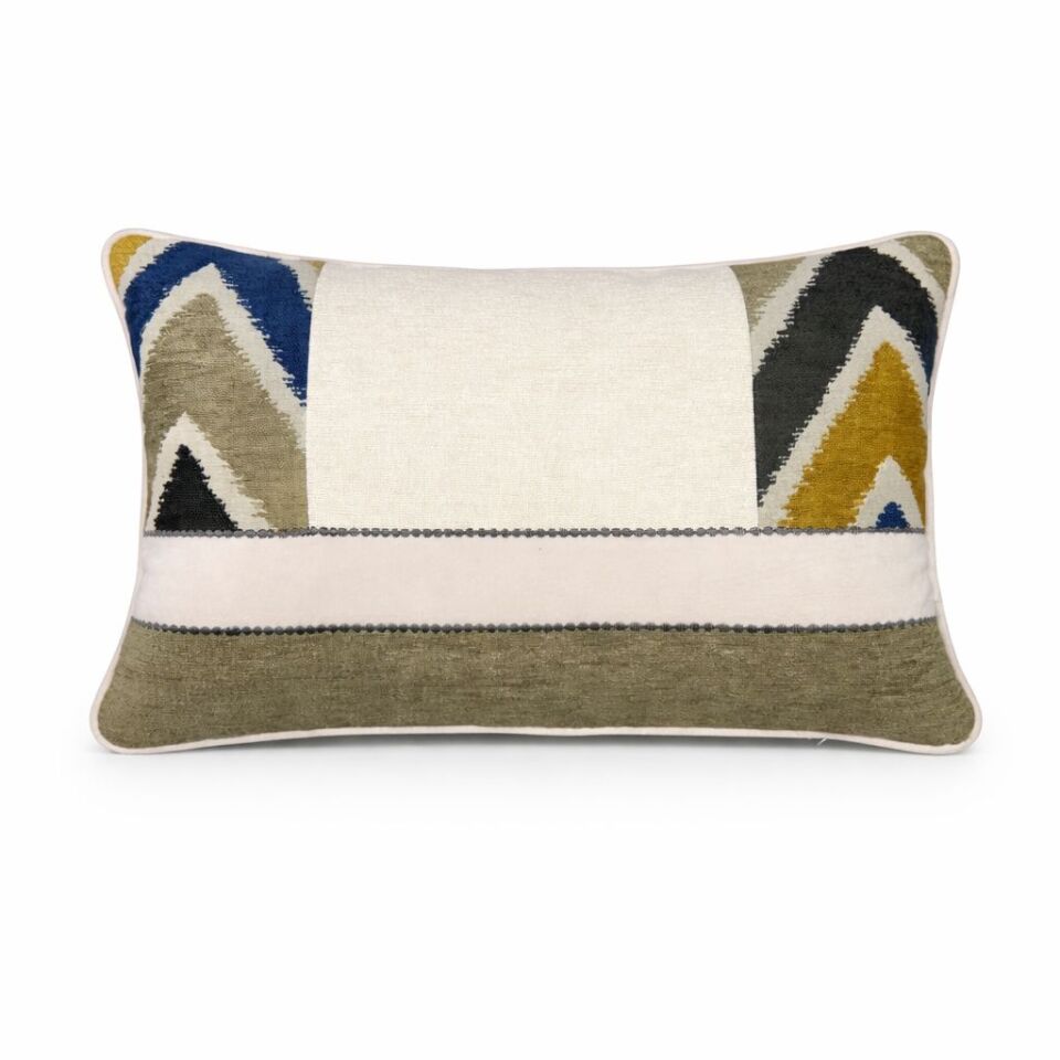 Olive Zigzag Kırlent 35X55