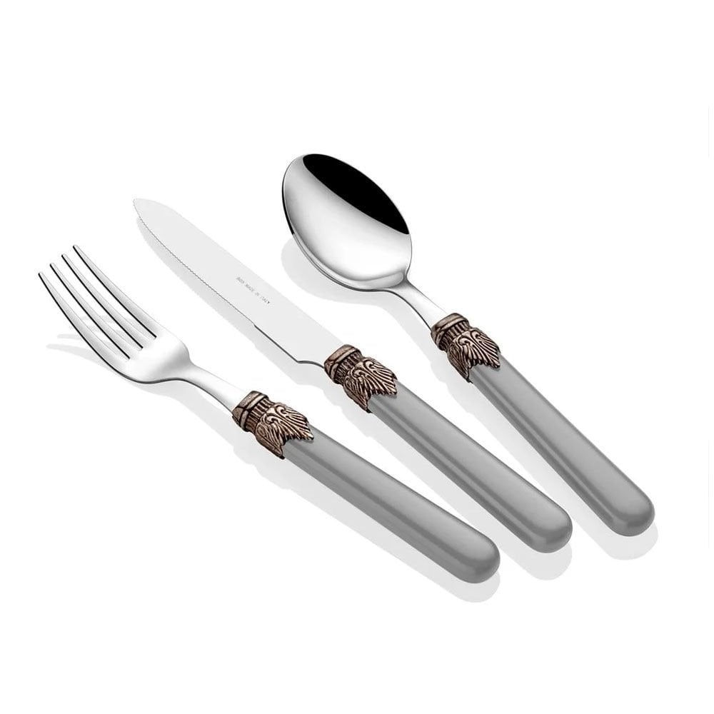 RİVADOSSİ CLASSIC GRİ 24 PARÇA ÇATAL BIÇAK SETİ