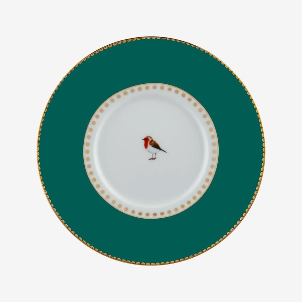 Yeşil Porselen Kahve Fincanı 125 Ml Love Birds Collection by Pip Studio