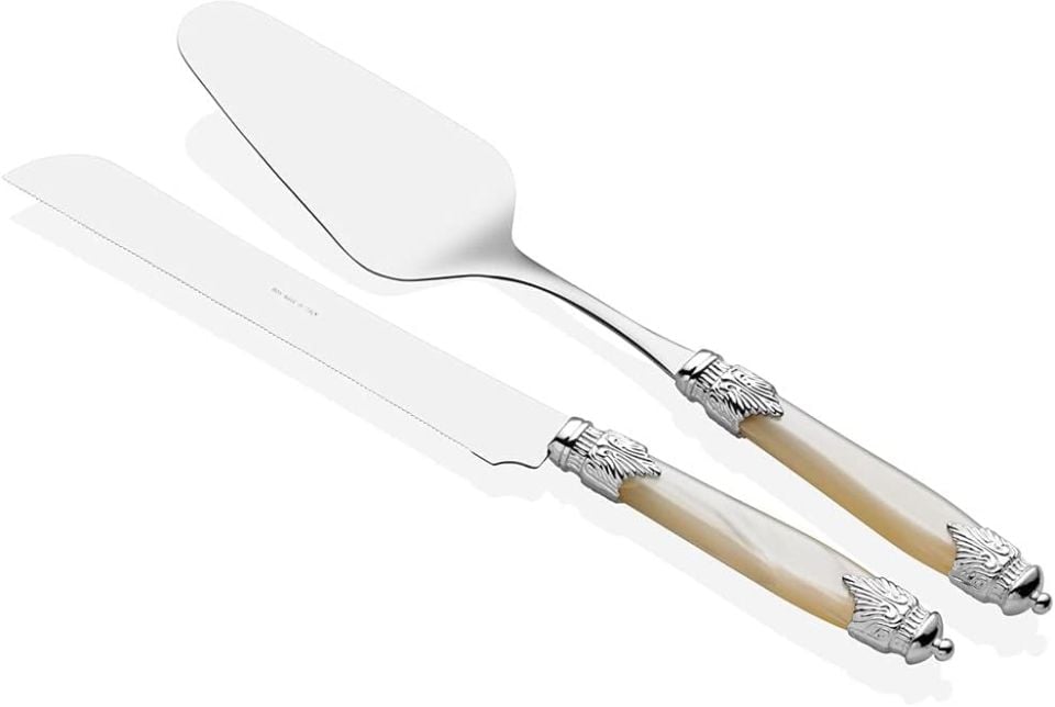 Rivadossi Arianna Chrome Şampanya Pasta Servis Seti