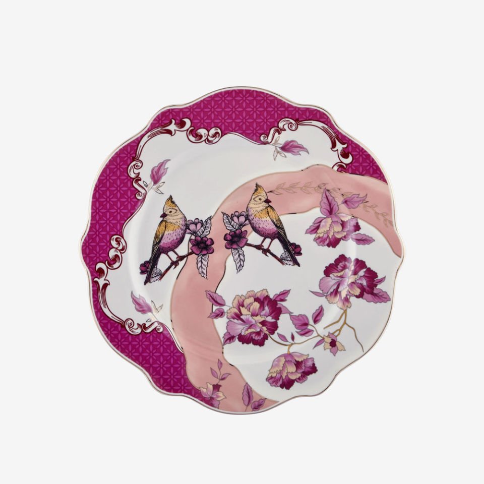 Pembe Porselen Yemek Tabağı 26 Cm Allure Collection by Chiara Alessi