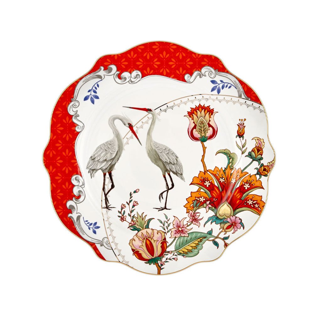 Kırmızı Porselen Yemek Tabağı 26 Cm Allure Collection by Chiara Alessi