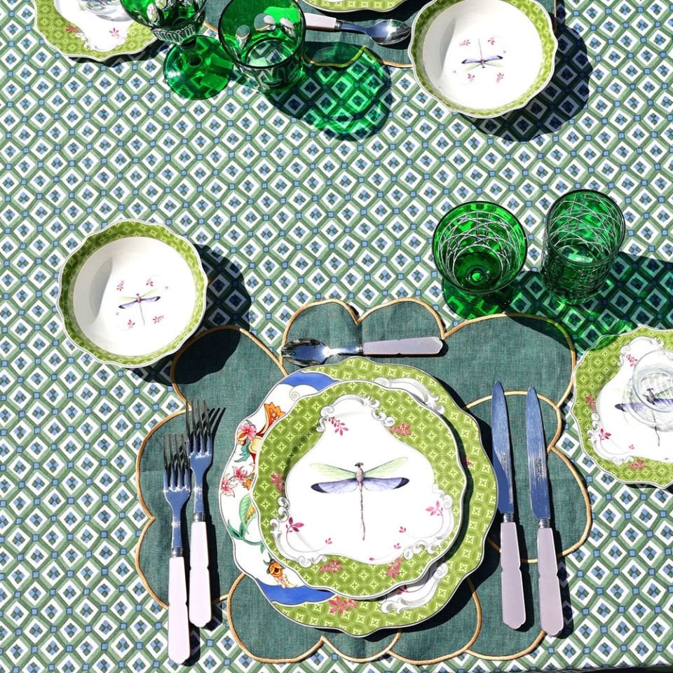 Yeşil Porselen Yemek Tabağı 26 Cm Allure Collection by Chiara Alessi