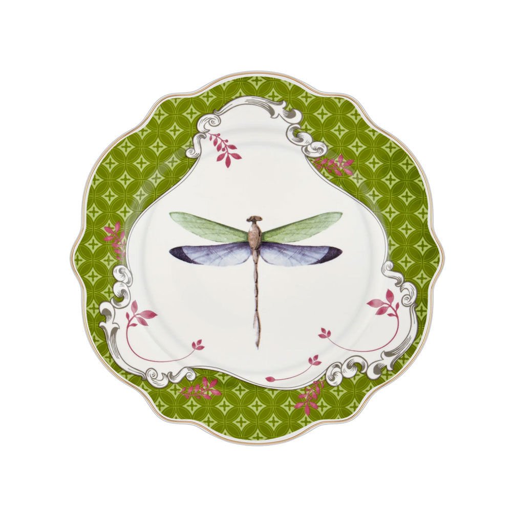 Yeşil Porselen Kahvaltı Tabağı 21 Cm Allure Collection by Chiara Alessi