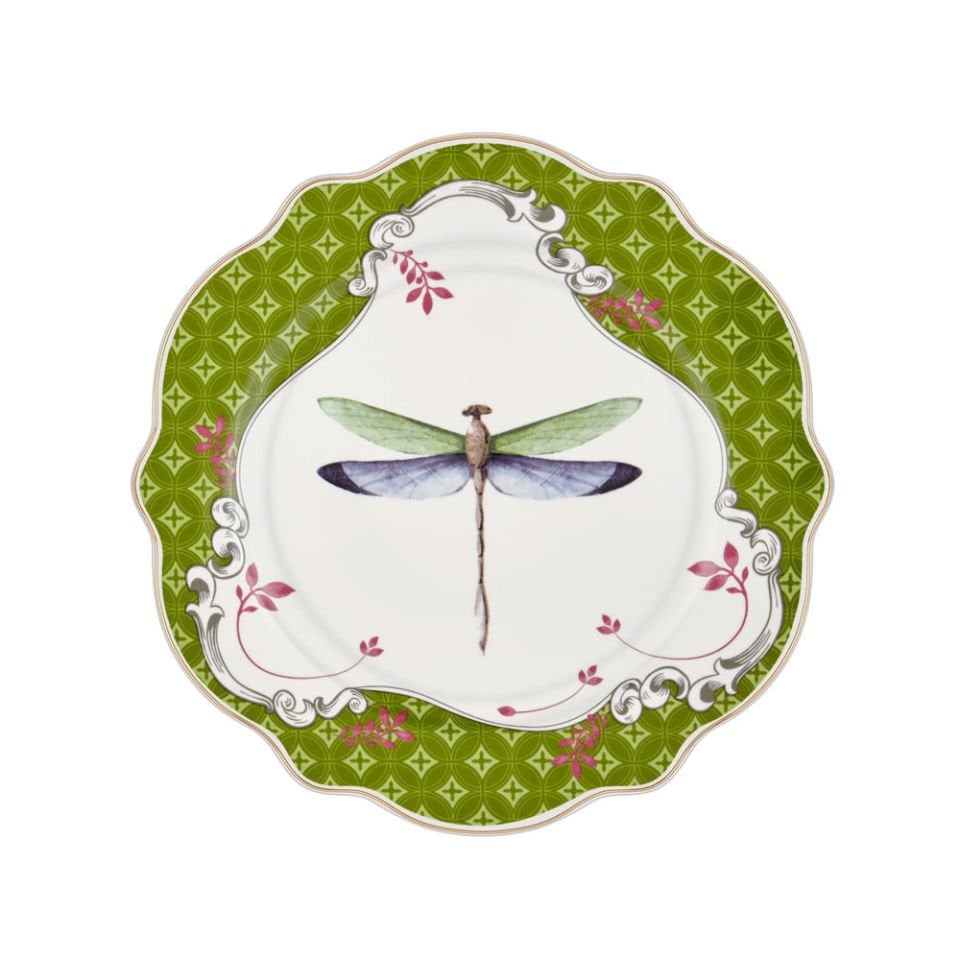 Yeşil Porselen Kahvaltı Tabağı 21 Cm Allure Collection by Chiara Alessi