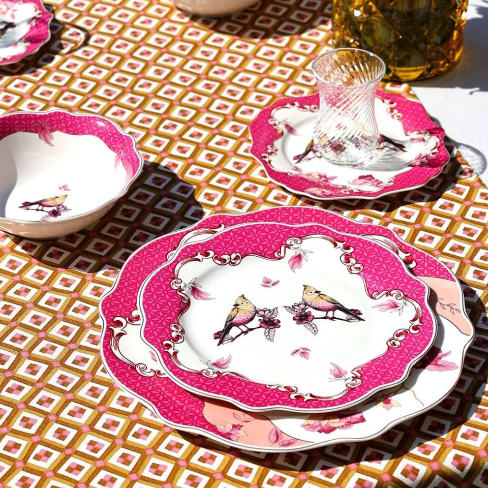 Pembe Porselen Kahvaltı Tabağı 21 Cm Allure Collection by Chiara Alessi