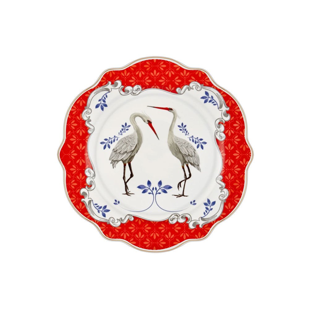 Kırmızı Porselen Kahvaltı Tabağı 21 Cm Allure Collection by Chiara Alessi