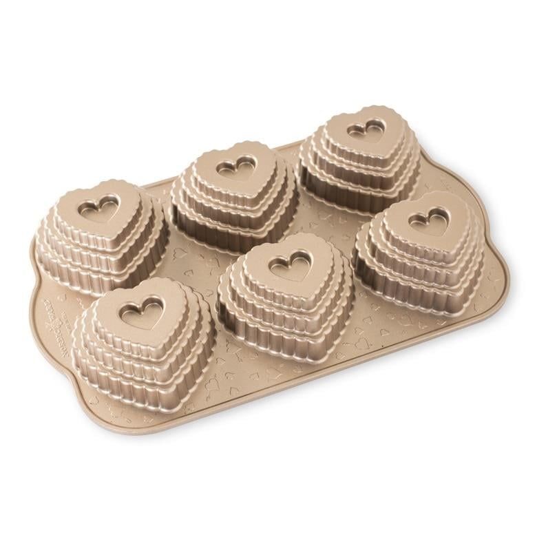 Nordicware 6´lı Mini Kalp Kek Kalıbı