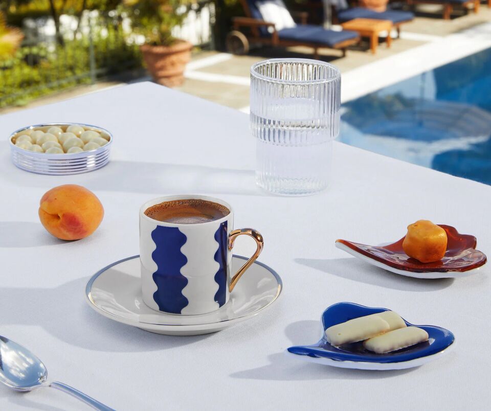 2'li Mavi Topkapı Türk Kahvesi Fincanları