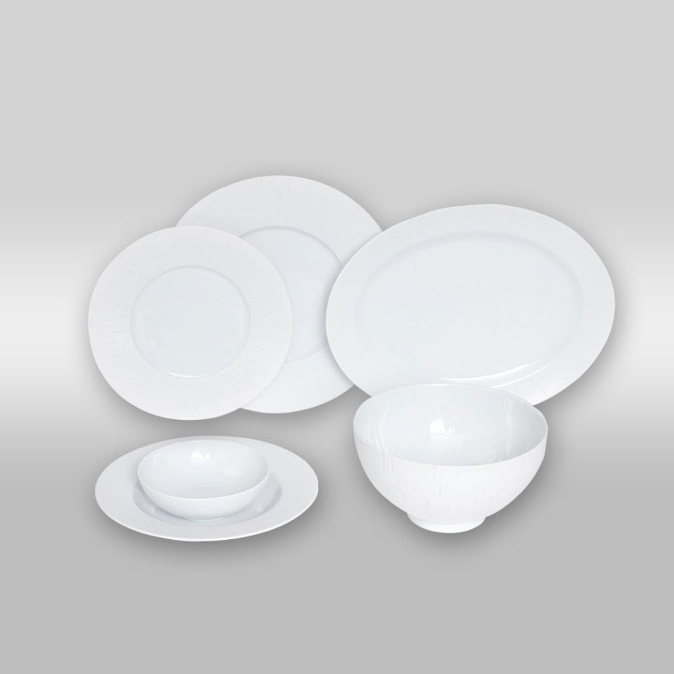 Haviland Infini Diamant Blanc 51 Prç. 12 Kişilik Porselen Yemek Takımı