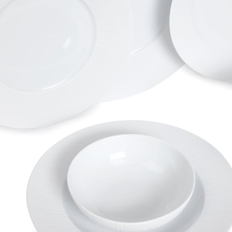Haviland Infini Diamant Blanc 51 Prç. 12 Kişilik Porselen Yemek Takımı