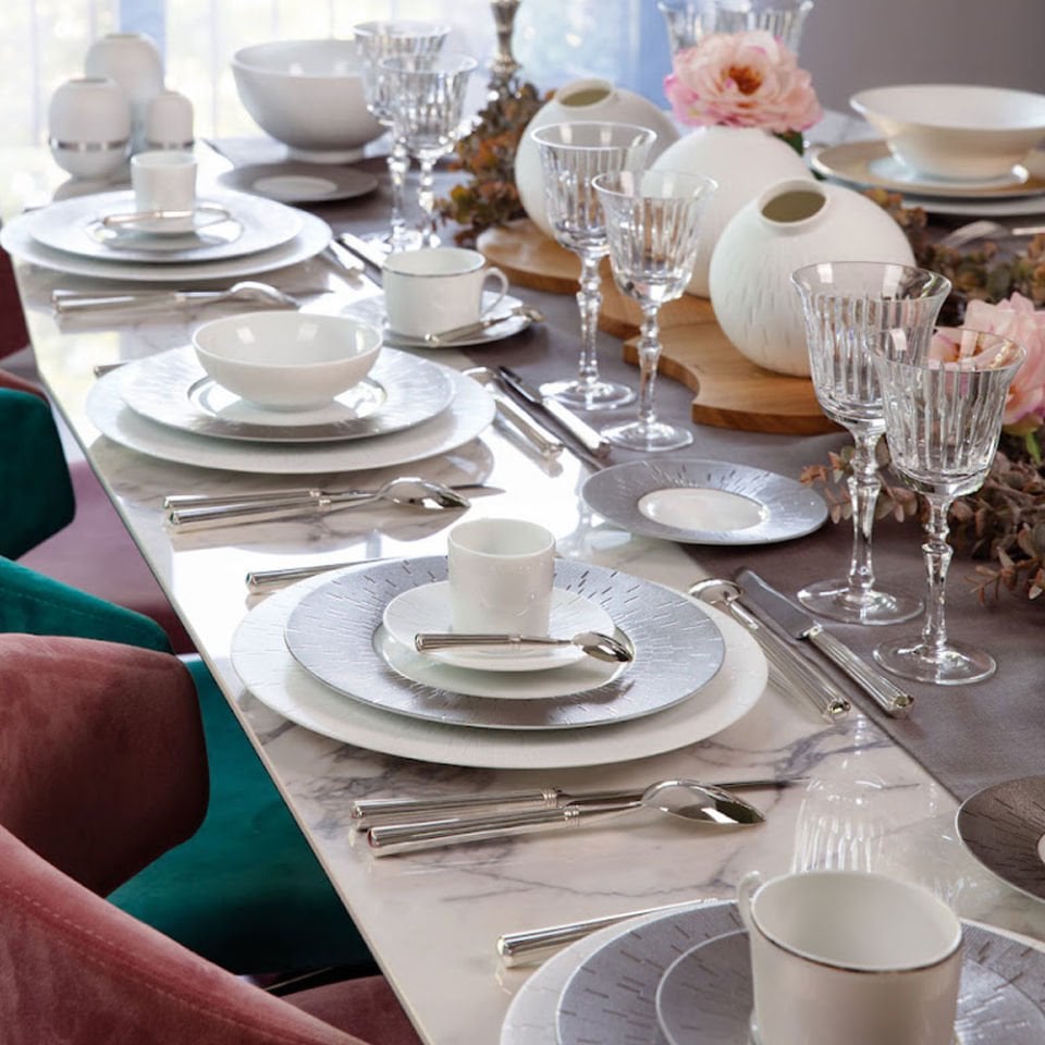 Haviland Infini Dıamant Blanc 51 Parça Yemek Takımı