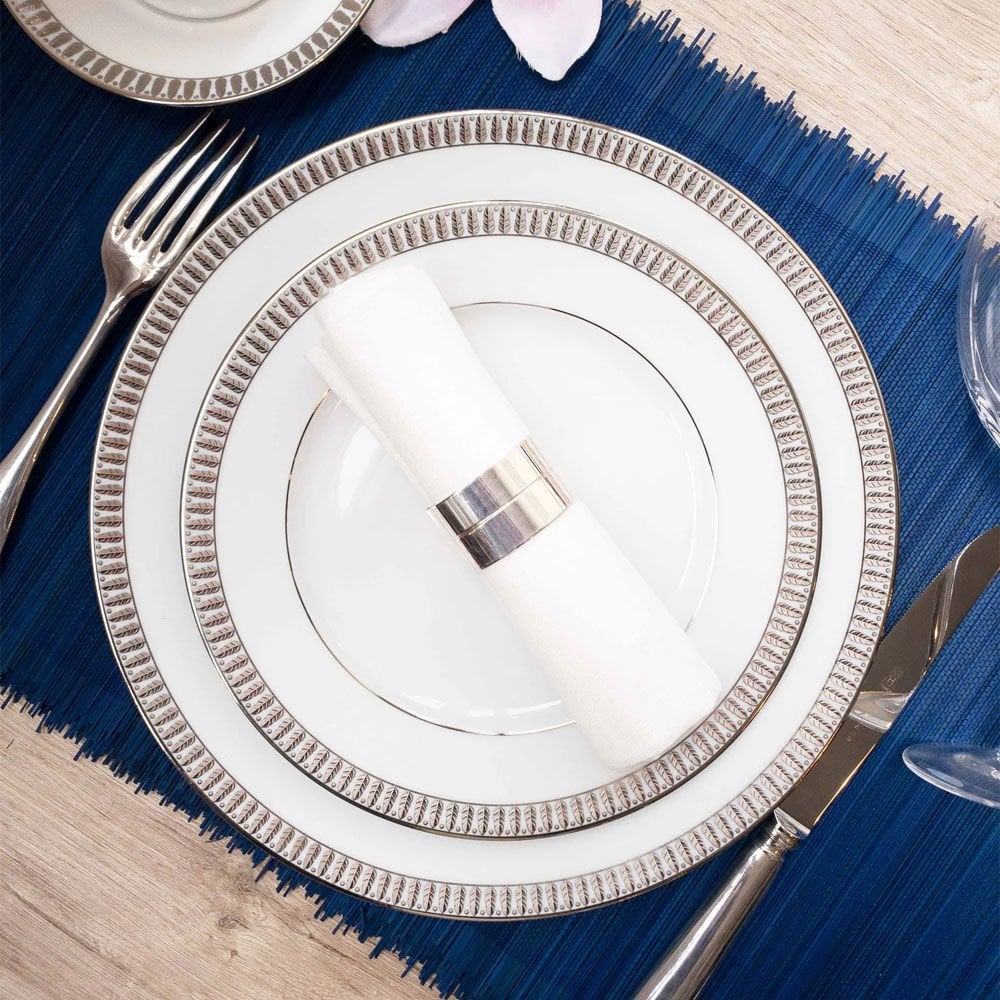 Haviland Plumes Platinium 51 prç Yemek Takımı