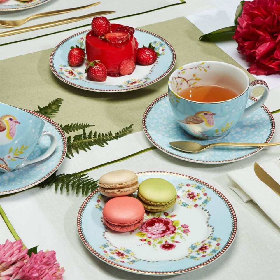 Mavi Porselen Pasta Tabağı 17 Cm Early Bird Collection by Pip Studio