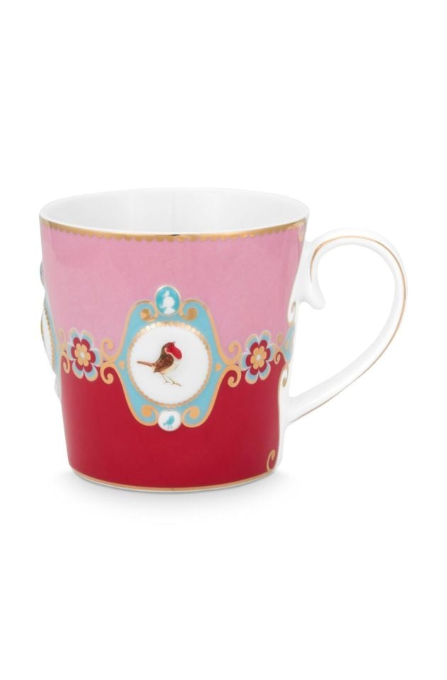 Kırmızı Pembe Porselen Kupa 250 Ml Love Birds Collection by Pip Studio