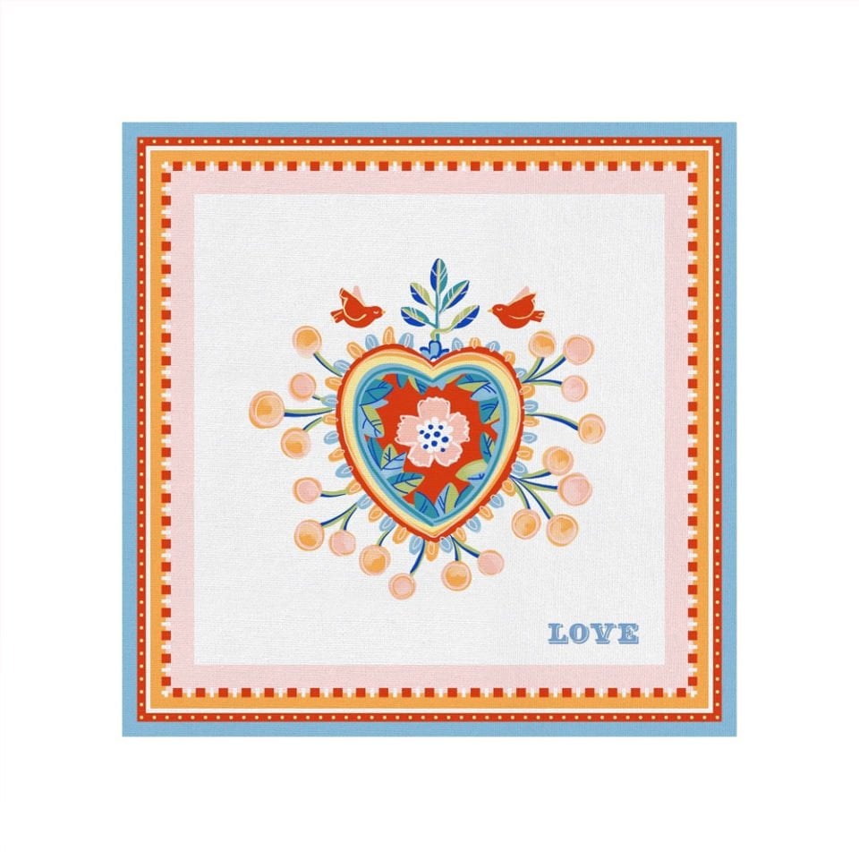 Baci Milano Mamma Mia Kalp Desenli Amerikan Servisi 38 cm x 38 cm