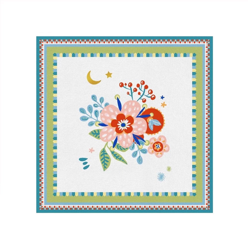 Baci Milano Mamma Mia Çiçek Desenli Amerikan Servisi 38 cm x 38 cm