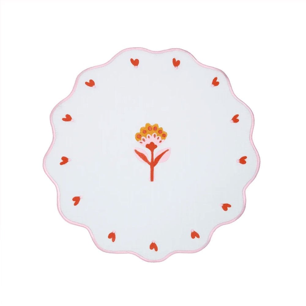 Baci Milano Mamma Mia Çiçek İşlemeli Amerikan Servisi 40 cm Pembe