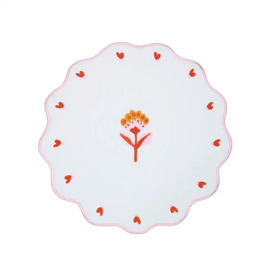 Baci Milano Mamma Mia Çiçek İşlemeli Amerikan Servisi 40 cm Pembe