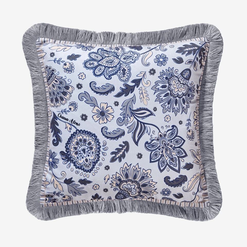 Bej Kadife Dekoratif Yastık 45X45 Cm Lily Collection by Chiara Alessi