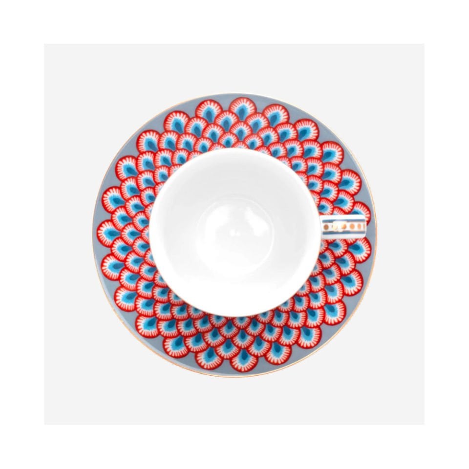 Mavi Porselen Kahve Fincan Seti 120 Ml Flower Festival Collection by Pip Studio