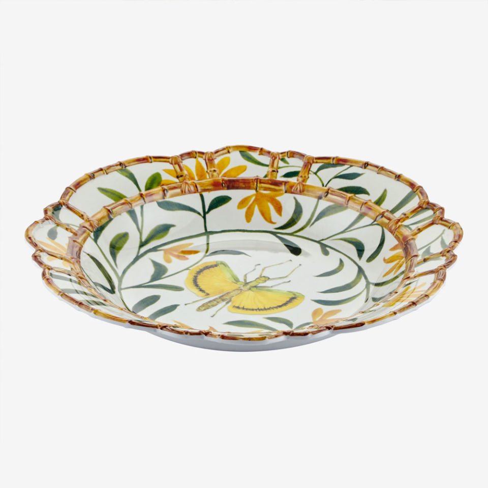 Beyaz Melamin Kase 38 Cm Bambu Collection by Chiara Alessi