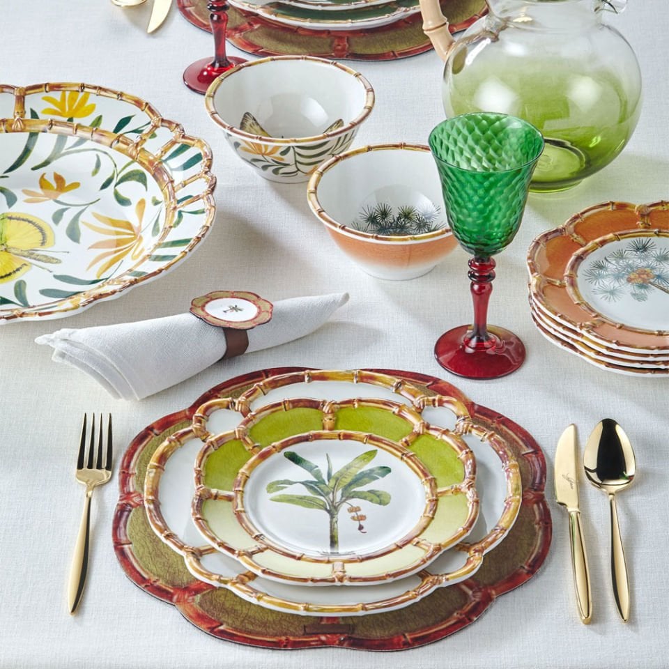 Beyaz Melamin Kase 38 Cm Bambu Collection by Chiara Alessi