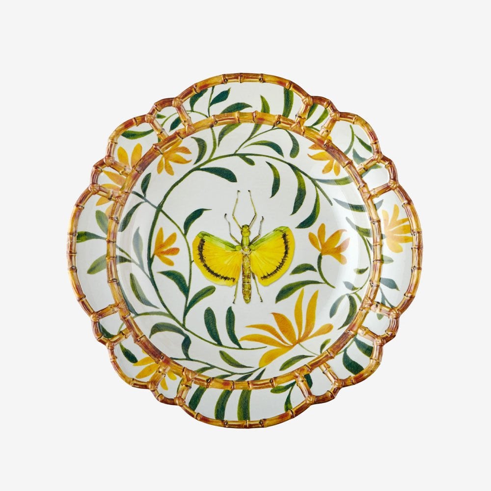 Beyaz Melamin Kase 38 Cm Bambu Collection by Chiara Alessi