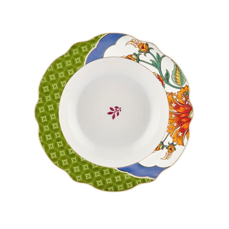 Yeşil Porselen Çukur Tabak 21 Cm Allure Collection by Chiara Alessi