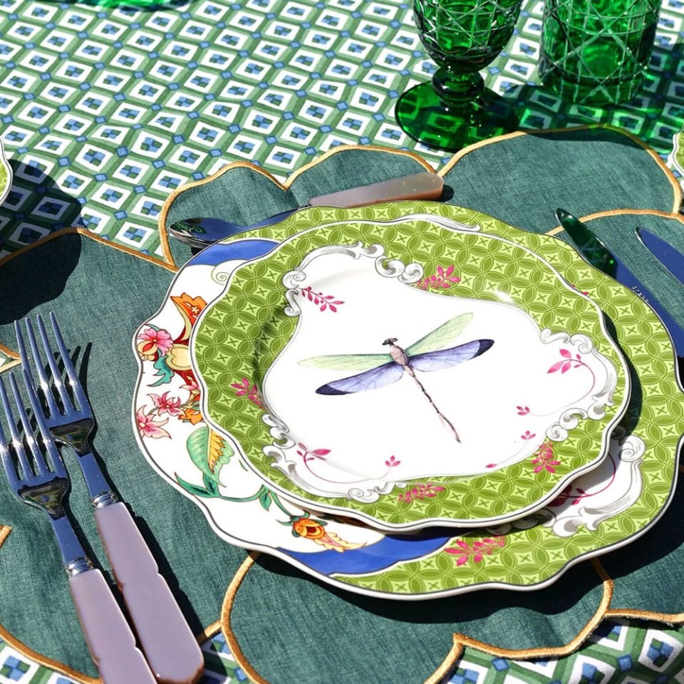 Yeşil Porselen Çukur Tabak 21 Cm Allure Collection by Chiara Alessi