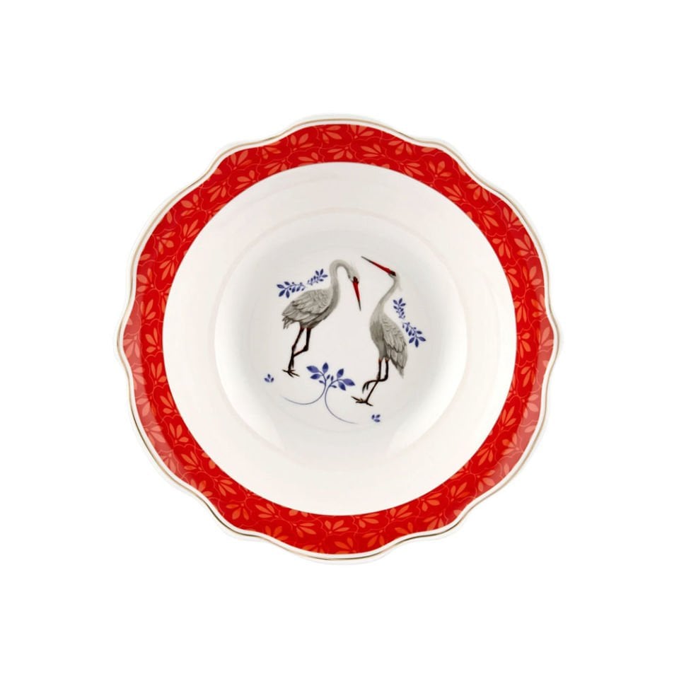 Kırmızı Porselen Kase 14 Cm Allure Collection by Chiara Alessi