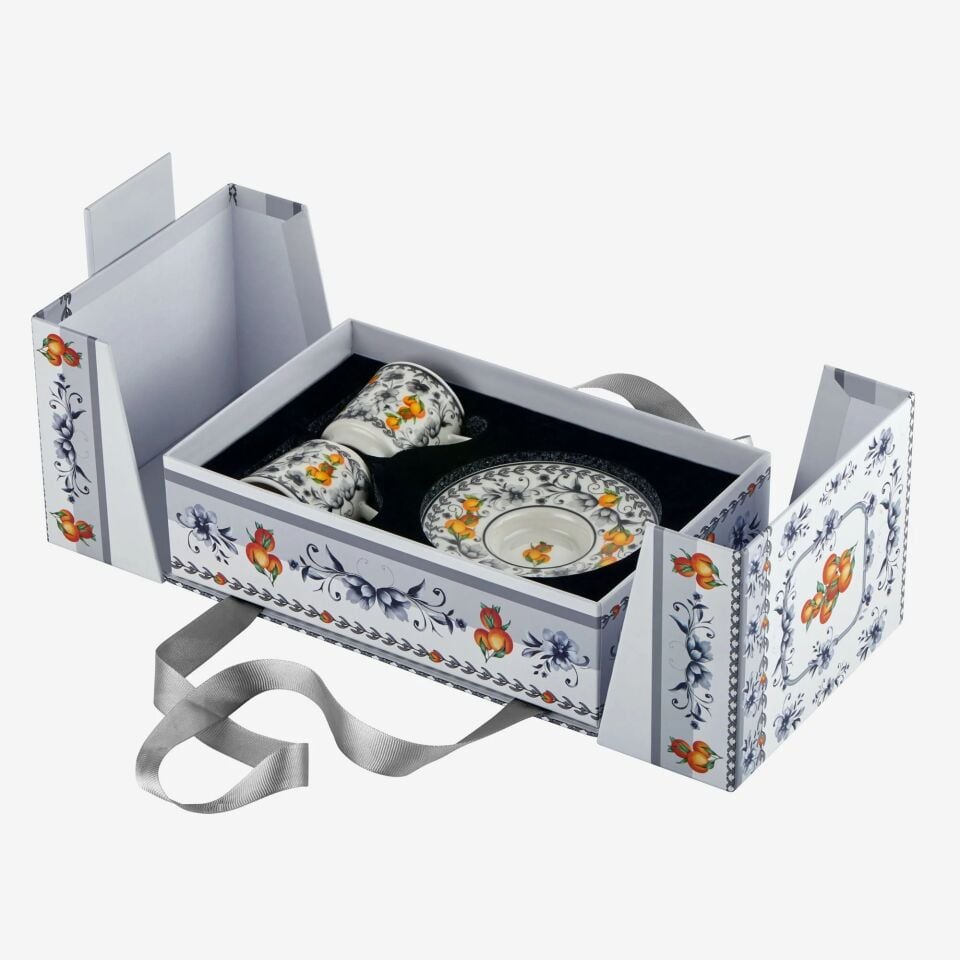 Gri Porselen Kahve Fincan Seti 120 Ml Arancia Collection | by Chiara Alessi