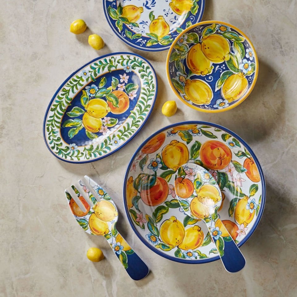 Mavi Melamin Servis Seti 30 Cm Capri Collection by Chiara Alessi