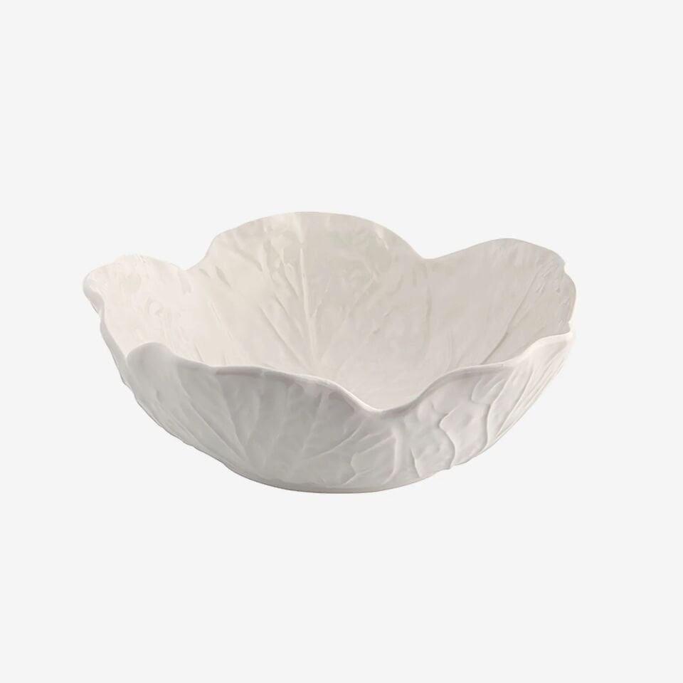 Beyaz Seramik Servis Kasesi 17,5 Cm Cabbage Collection | by Bordallo Pinheiro