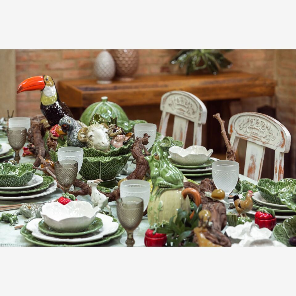 Beyaz Seramik Servis Kasesi 17,5 Cm Cabbage Collection | by Bordallo Pinheiro