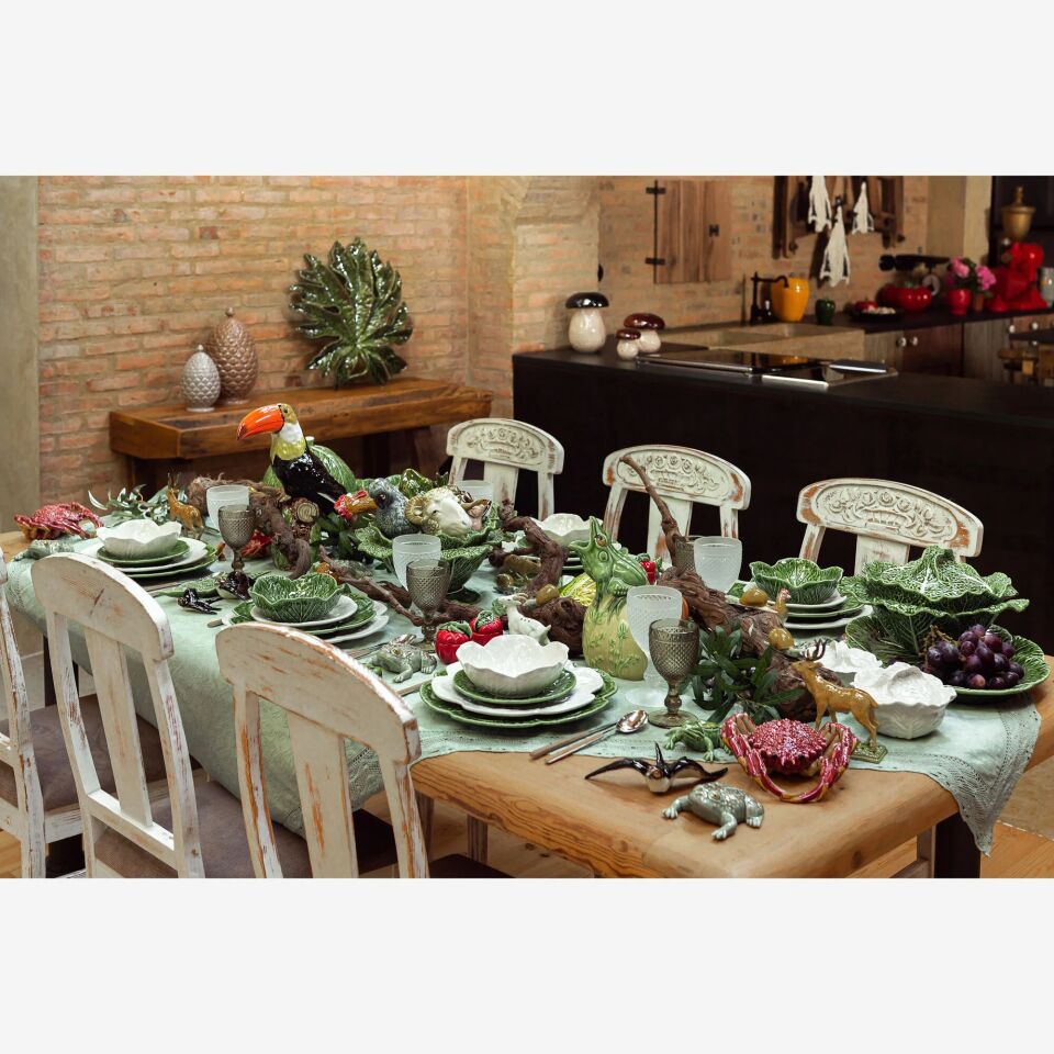 Beyaz Seramik Servis Kasesi 17,5 Cm Cabbage Collection | by Bordallo Pinheiro