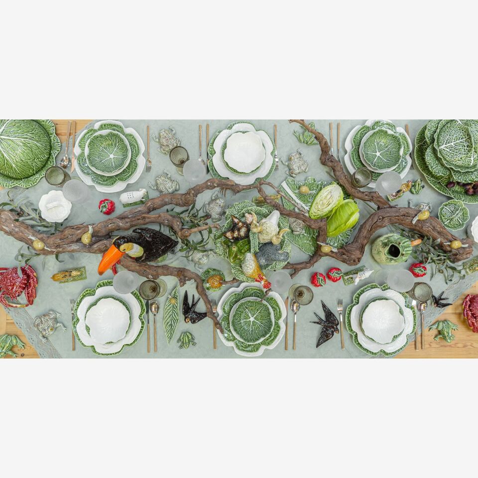 Beyaz Seramik Servis Kasesi 17,5 Cm Cabbage Collection | by Bordallo Pinheiro