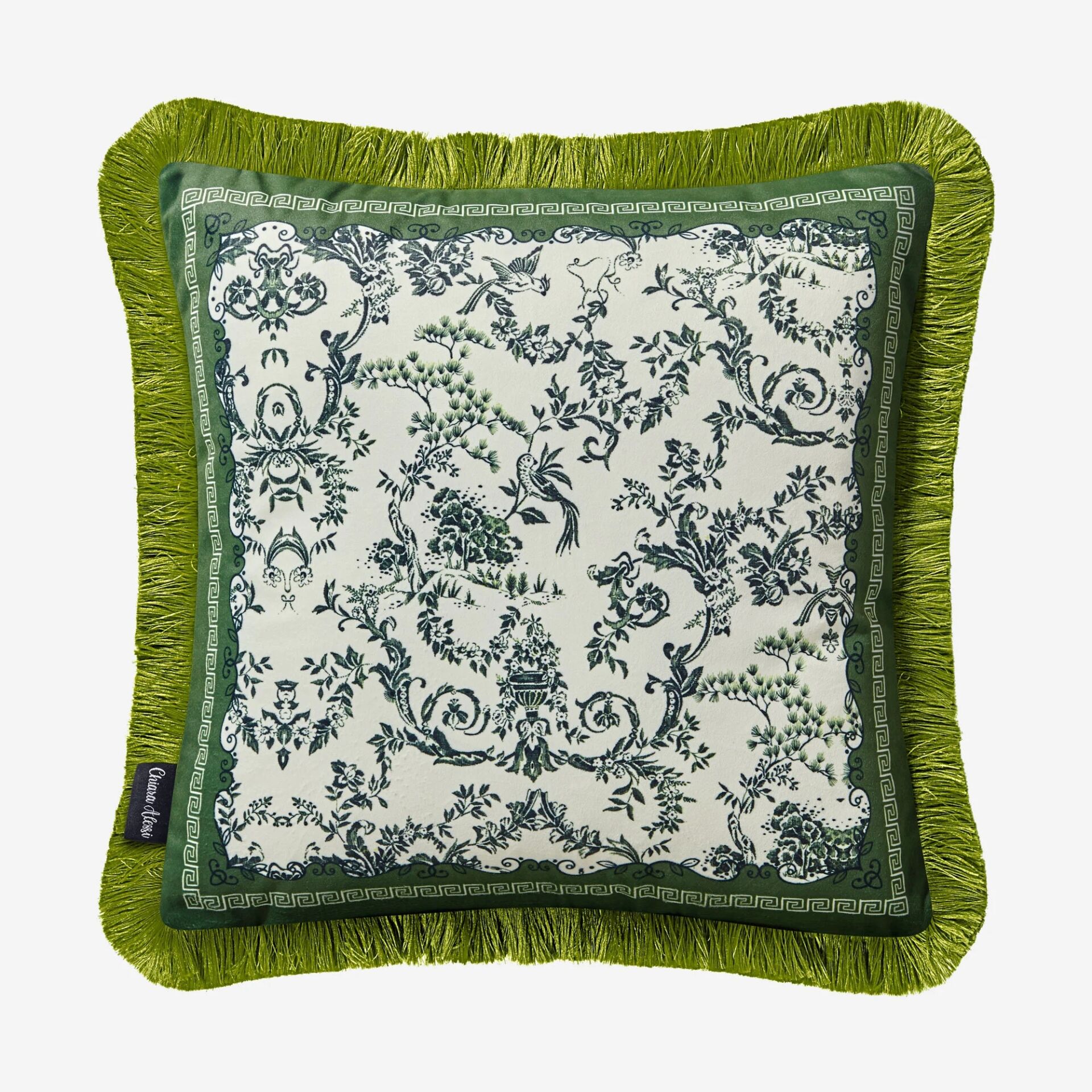 Chiara Alessi Yeşil Kadife Dekoratif Yastık 45X45 Cm Carpe Diem Collection