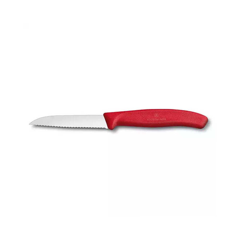 Victorinox 6.7431 8cm Kırmızı Tırtıklı Soyma Bıçağı