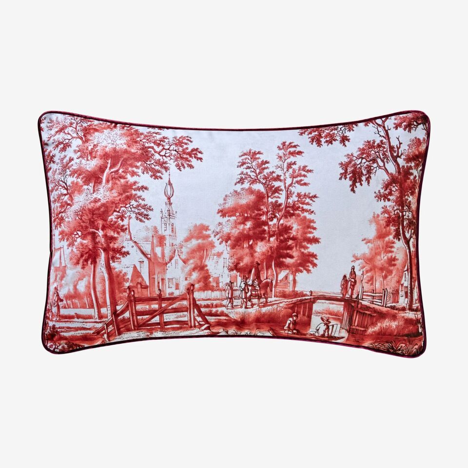 Chiara Alessi Kırmızı Kadife Dekoratif Yastık 30X50 Cm Romance Collection
