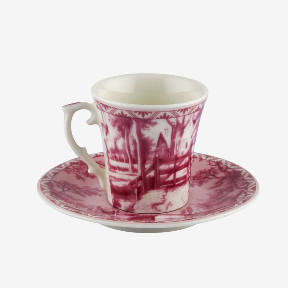Kırmızı Porselen Kahve Fincan Seti 120 Ml Romance Collection by Chiara Alessi