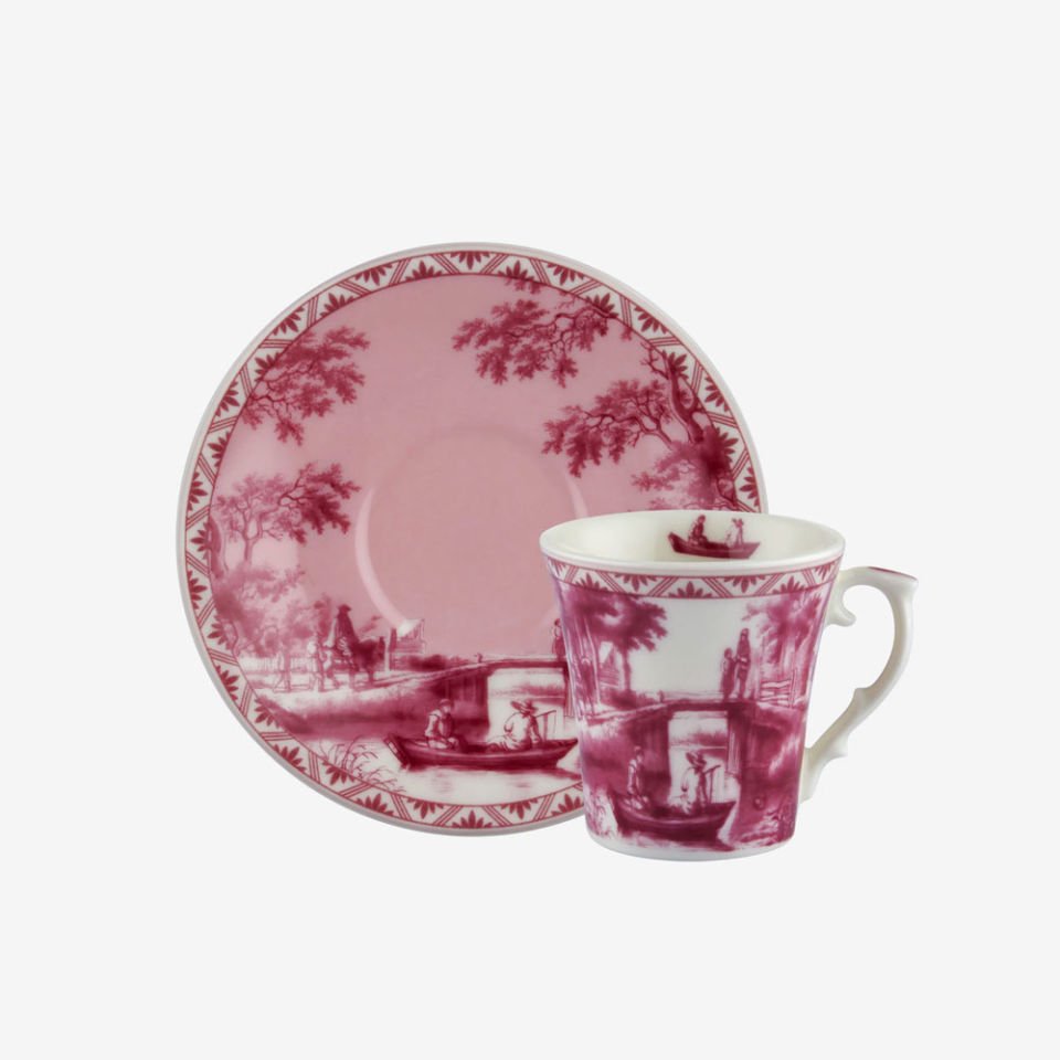 Kırmızı Porselen Kahve Fincan Seti 120 Ml Romance Collection by Chiara Alessi