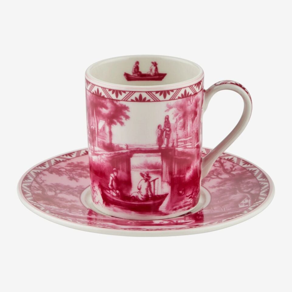 Chiara Alessi Kırmızı Porselen Kahve Fincan Seti 90 Ml Romance Collection