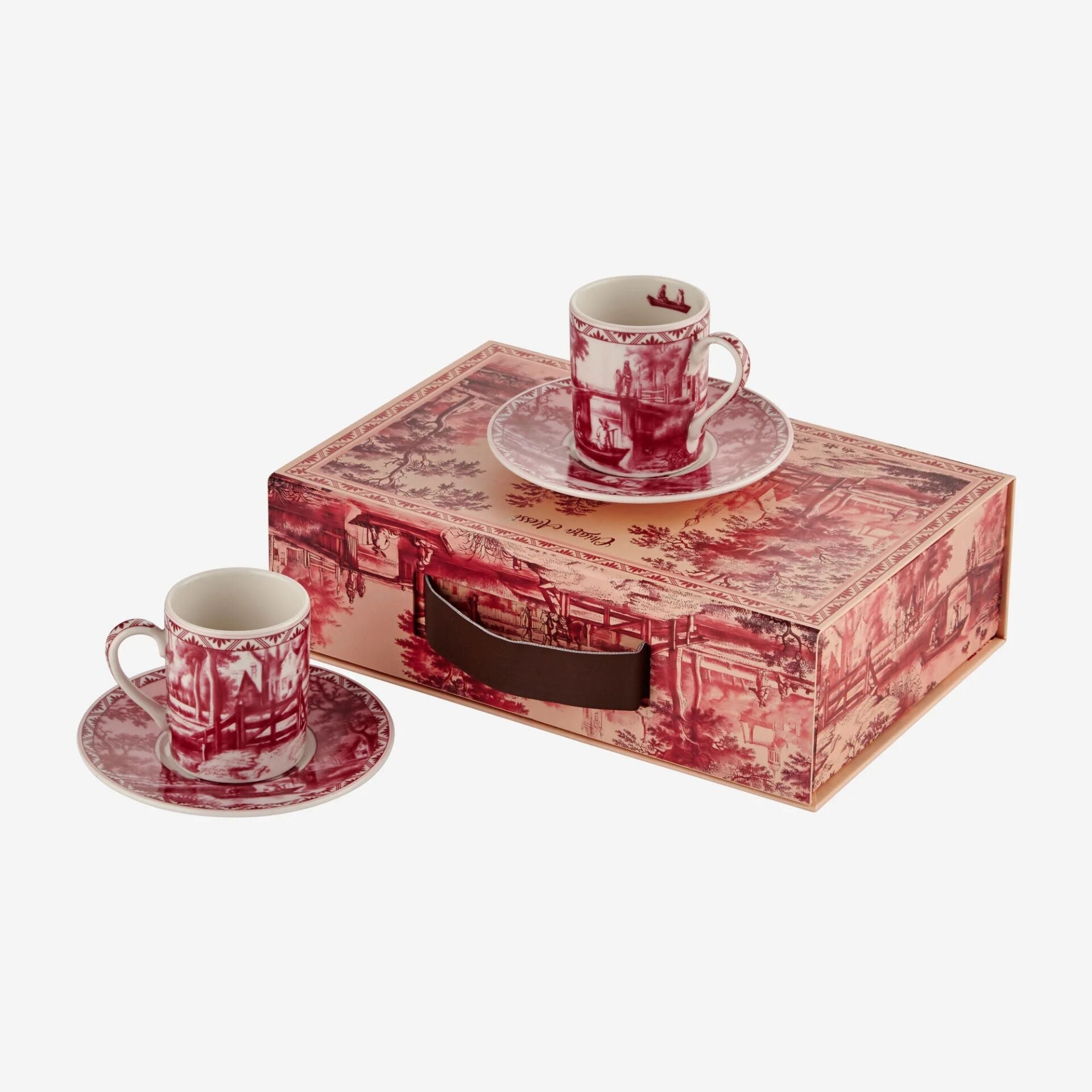 Chiara Alessi Kırmızı Porselen Kahve Fincan Seti 90 Ml Romance Collection